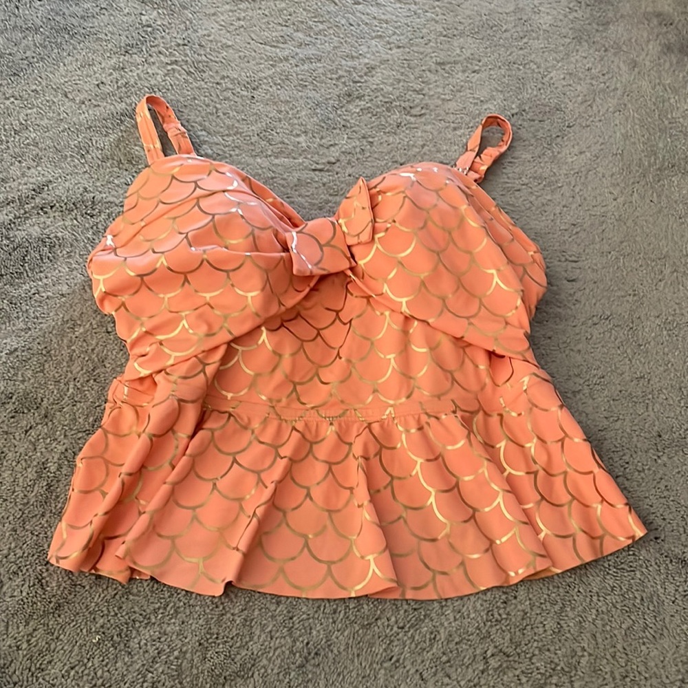 Torrid mermaid peplum swim top